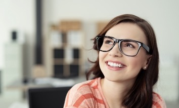 Woman sharing smile